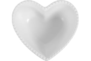 Cabilock Heart Shaped Ceramic Dessert Bowl 4.52 Inch Small Fruit Salad Snack Serving Bowl for Home Kitchen Parties