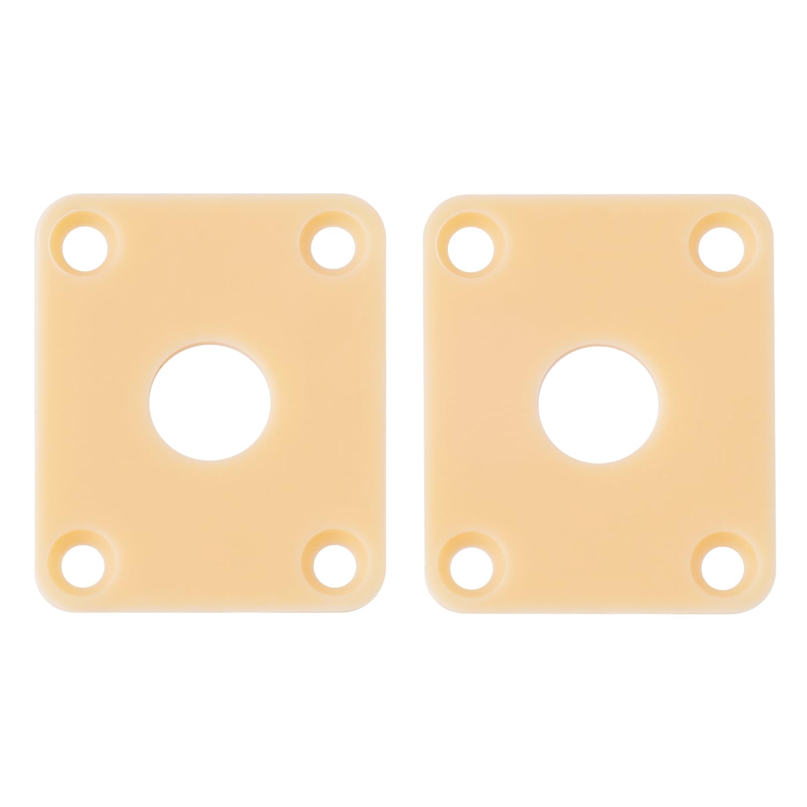 Banworks Plastic Guitar Jack Plate Rectangular Jackplates Cover for Epiphone EPI LP Les Paul Electric Guitars Pack of 2 JT/CKDP-01 Cream