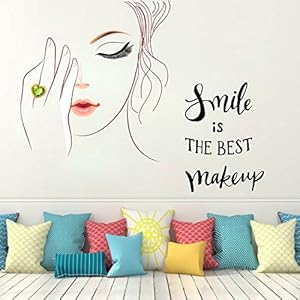 Wallstick ‘Smile Beauty’ Vinyl Wall Sticker (Multicolour, 49 cm x 4 cm x 4 cm, 57-2458)
