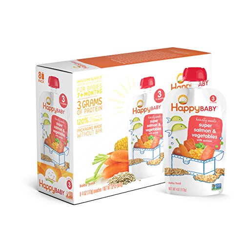 Happy Baby Stage 3 Super Salmon, Vegetables and Quinoa Case, 16 x 4 ounces