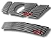APS Compatible with Nissan Pathfinder 2005-2007 & 05-08 Frontier with Logo Show Main Upper Lower Bumper Chrome Billet Front Grill Grille Insert Combo N67966A