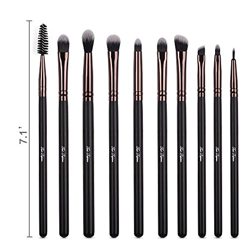 image for Real Perfection Eye Makeup Brush Set 10pcs Professional Eye shadow Bru