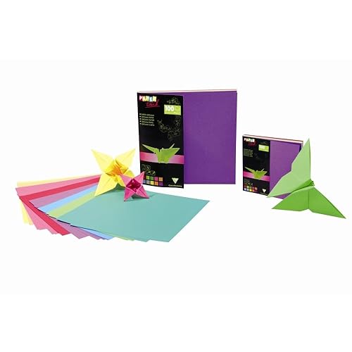 Origami Paper, Opret 100 Sheets 20x20cm / 8 inch Large Origami Paper 50 Vivid Colours Single