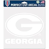 WinCraft NCAA University of Georgia Bulldogs 8" x 8" Perfect Cut White Decal