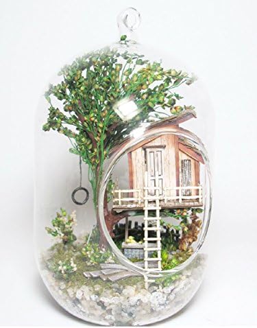 DIY Glass Ball Doll House Wooden Mini Handmade dollhouse Miniature Toy
