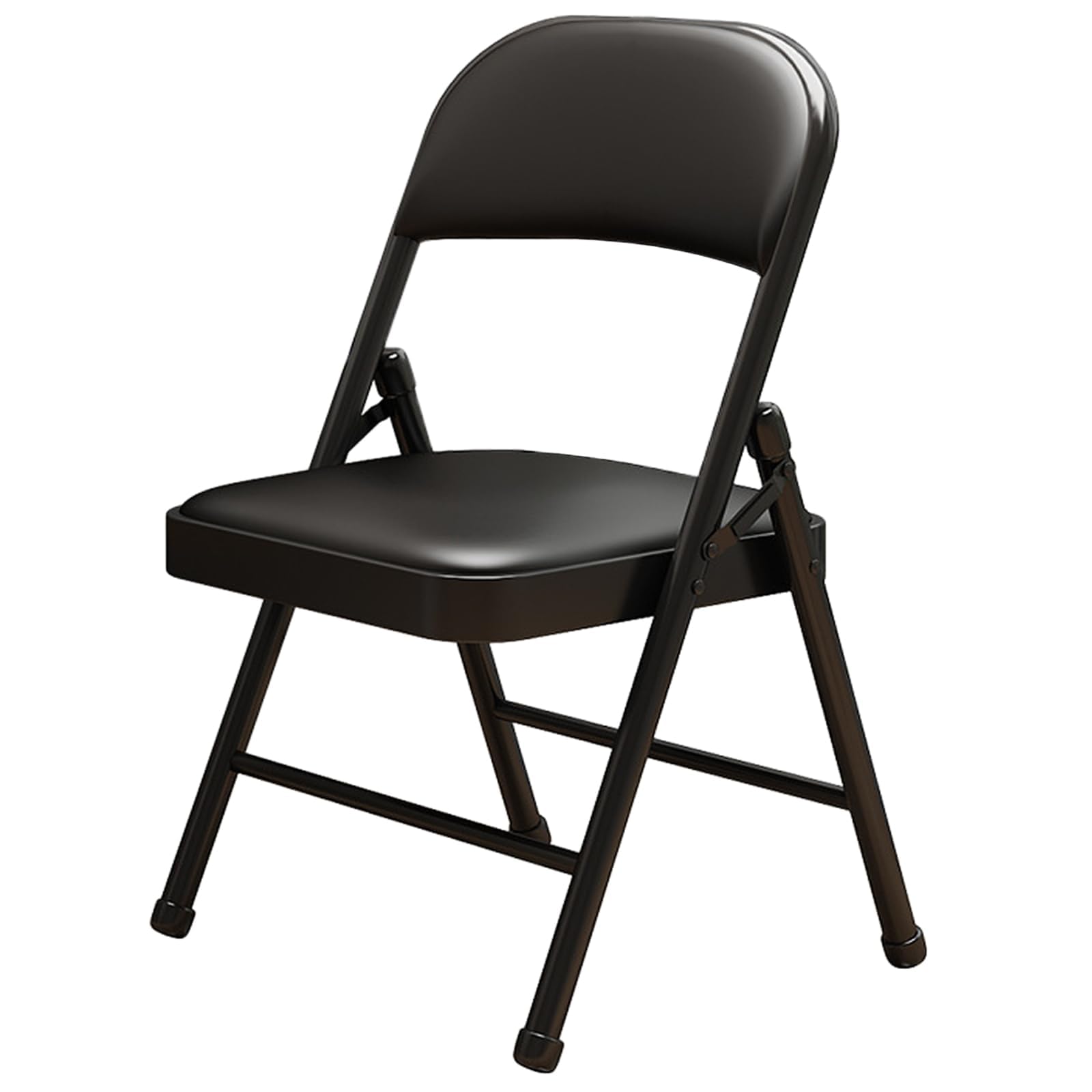 Photo 1 of KAOCHA 1 Pack Bulk Folding Chairs with Padded Cushion, Single Black Steel Metal Frame Foldable Chair for Indoor and Outdoor, Portable Stackable Commercial Seat for Bedroom Patio Party Event