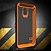 Galaxy S5 Case, ToughBox [Armor Series] [Shock Proof] [Black | Orange] for Samsung Galaxy S5 Case [Built in Screen Protector] [With Holster & Belt Clip] [Fits OtterBox Defender Series Belt Clip]
