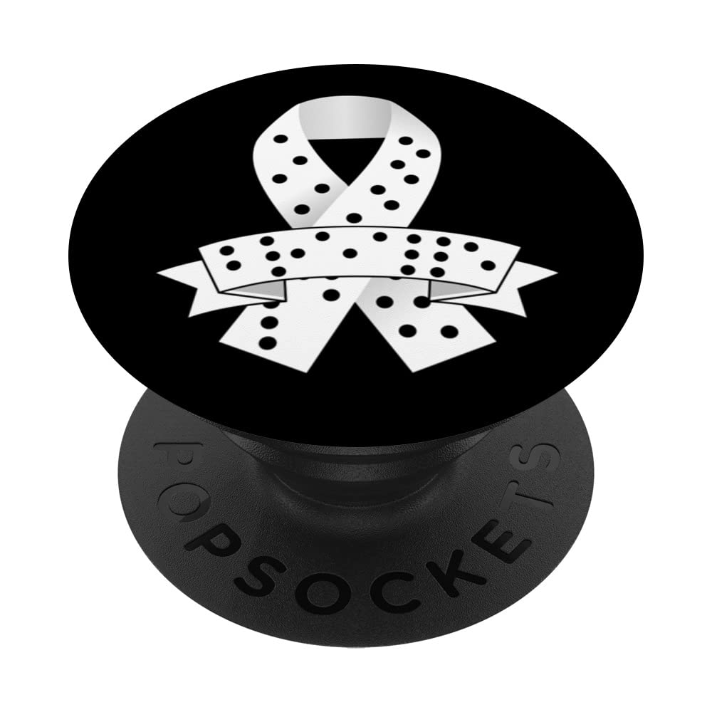 Braille Ribbon PopSockets Swappable PopGrip