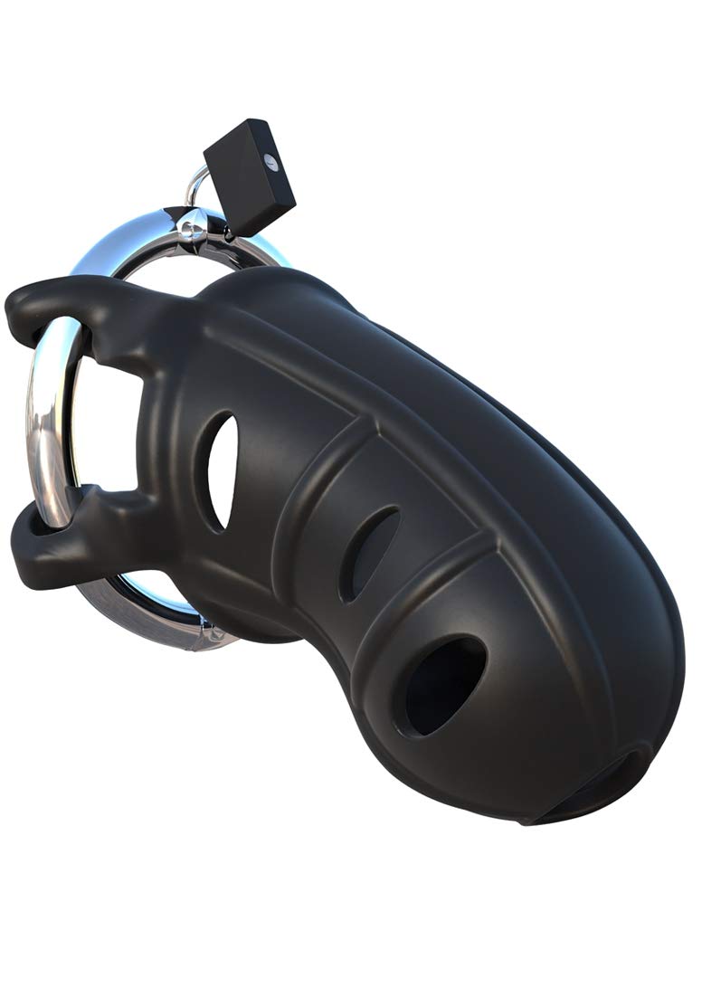 Pipedream Fantasy C-Ringz Hardcore Silicone Cock Blocker Black 4.3-5 cm