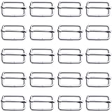 BoNaYuanDa 30pcs Metal Sliding Bar Triglides Wire-formed Roller Pin Buckles Handbag Strap Adjuster