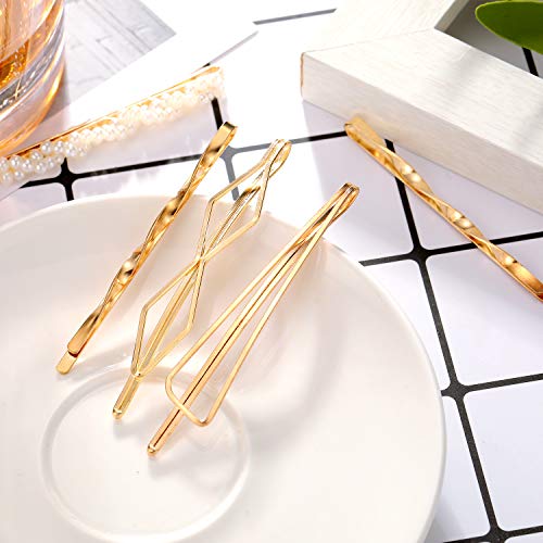 image for Norme Pearl Hair Clip Alloy Hair Barrettes with Faux Pearls Hair Pins 