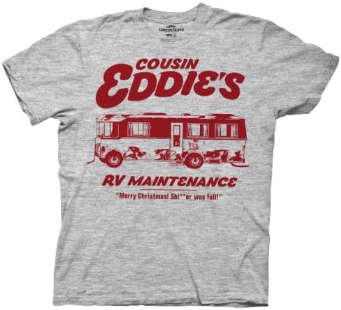 Christmas Vacation Cousin Eddie's RV Maintenance Adult Gray T-Shirt