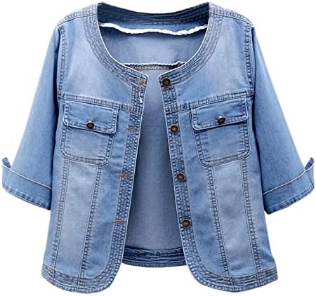 Cropped Denim Amazon Womens Jean Jacket Casual Jackets For Women