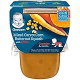 Gerber 3rd Foods Mixed Carrots, corn and Butternut Squash with Lil' Bits, 5 Ounce Tubs, 2 Count (Pack of 6)