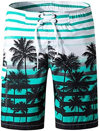 Necosthua Men's Swim Trunks Quick Dry Summer Holiday Surf Beach Beachwear Board Shorts with Mesh Lining & Pocket