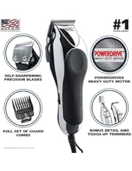 Wahl Clipper Home Barber Kit Model 79524-3001, Electric Clipper, Touch Up Trimmer & Personal Groomer – 30 Piece Kit for Professional Style Haircutting at Home –
