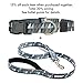 Dog Collar with Pattern Design Nylon Adjustable by Friends Forever (Medium, Geometric Gray)