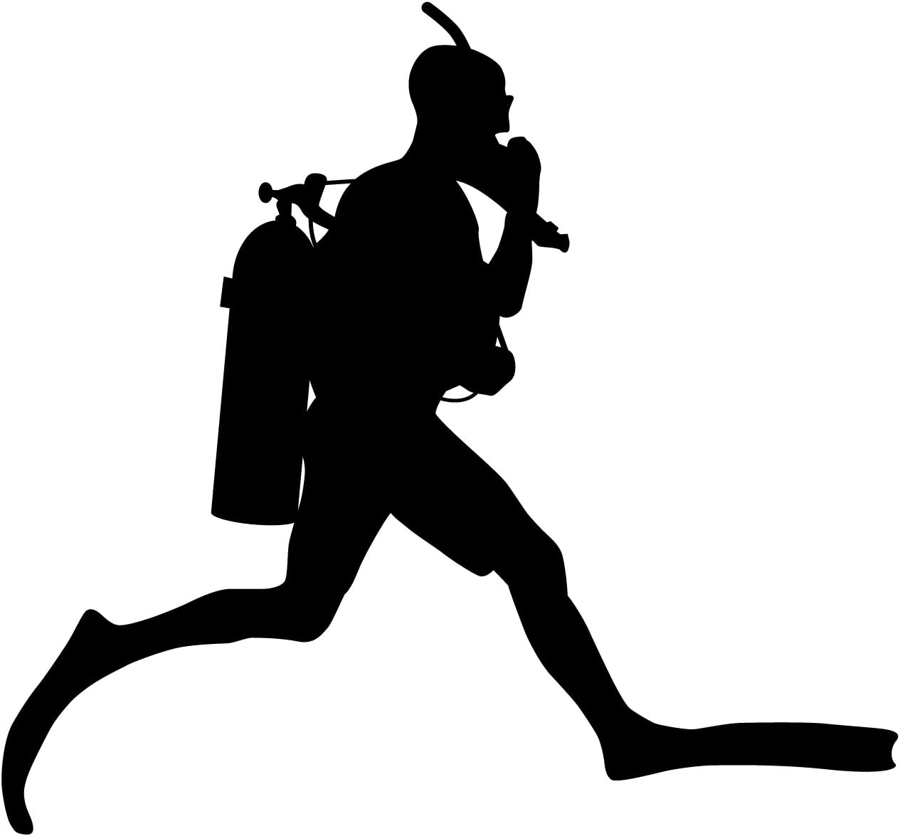 Scuba Diving Wall Decal Sticker 3 - Decal Stickers and Mural for Kids Boys Girls Room and Bedroom. Diving Wall Art for Home Decor and Decoration - Scuba Silhouette Mural