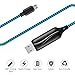 Micro USB Cable Android Charger 3ft, EL-AURORA Visible Flowing LED Neon Light Fast Sync&Charger Cable Cord for Samsung, Kindle, HTC, Nexus, LG, Xbox, PS4, Smartphones and More （Black）