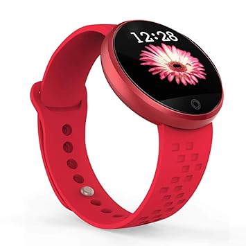 B36 Damen Fitness Tracker, IP68 Wasserdichter IPS Farbbildschirm Bluetooth Verstellbares Armband mit Herzfrequenz-Monitor, Ak