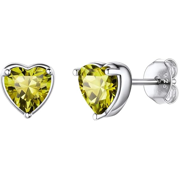 Dazzlingrock Collection Aretes Tipo Dormilona En Forma De Corazón De Diamante Negro Redondo De 0.25 Quilates (ctw) De 1/4 Quilates, Disponibles En Metal De 10 K/14 K/18 K Y Plata De