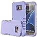 Galaxy S7 Edge Case, MCUK [Scratch Resistant] [Shock Absorption] 3 in 1 High Impact Hybrid Armor Defender Silicone Rubber Skin Hard Case Cover for Samsung Galaxy S7 Edge (Purple)