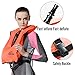 Rrtizan Snorkel Vest, Adults Portable Inflatable Swim Vest Jackets for Snorkeling Swimming Diving Safety(Orange)