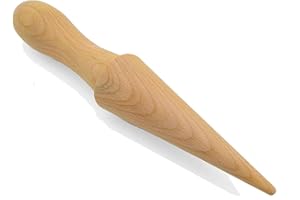 Wooden Ice Cream Cone Roller Shaper Natural Beechwood Comfortable for Touch for Cream Corner Biscuits Baking Dura Krumkake Co