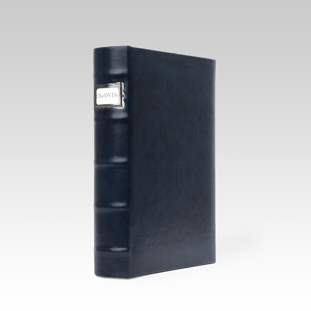 Bellagio-ItaliaBellagio-Italia Corona Lago (Blue) DVD Storage Binder Single - Stores Up to 48 DVDs, CDs, or Blu-Rays - Stores DVD Cover Art - Acid-Free Sheets