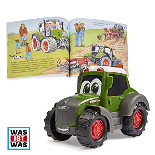 Dickie Toys 204112003 Was ist Was-Bauernhof, Fendt Traktor mit Freilauf, inkl. Was ist Was Buch, farbecht und… – Bild 7