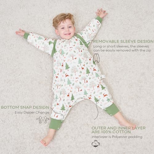 Looxii Baby Sleep Sack with Feet 1824 2436 Months 3 TOG Cotton Quilted Winter Baby Wearable