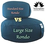 Zafu Organic Cotton with USA Grown Buckwheat Hulls Meditation Pillow: Rondo Style with Liner- 6 Colors