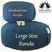 Zafu Organic Cotton with USA Grown Buckwheat Hulls Meditation Pillow: Rondo Style with Liner- 6 Colors