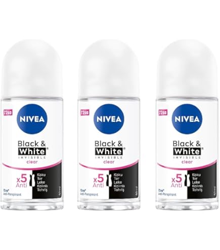 Amazon.com: NIVEA 50ml Invisible Black And White Clear Roll On