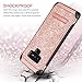 BENTOBEN Glitter Protective Case with Kickstand for Samsung Galaxy Note 9 Rose Gold/Pink
