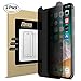 Mothca 2 Pack Privacy Screen Protector for iPhone X，Anti-Spy Tempered Glass Film No Problem with Brightness 3D Touch 9H Hardness Anti-Scratch Easy Application Bubble Free for iPhone X/10