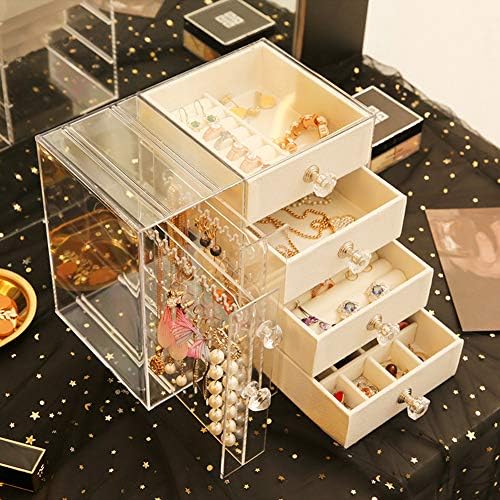 Jewelry Storage Box, Earring Storage, Earring Case, Earring Stand, Earring Storage Box, Large Capacity, Drawers, Small Items, Divider Organization, Luxurious, Dustproof, Waterproof, Transparent