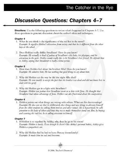 The Catcher In The Rye Novel Guide Book