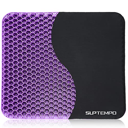SUPTEMPO Purple Gel Seat Cushion for Office Chair, Cars, Long Trips，Back, Sciatica, Hip