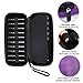 Hipiwe EVA Essential Oils Carrying Case Organizer for 20 Bottles 5ml 10ml Standard and Rollers Bottles Portable Hard Shell Essential Oils Travel Bag Holder for Essential Oils Bottle Storage (Purple)