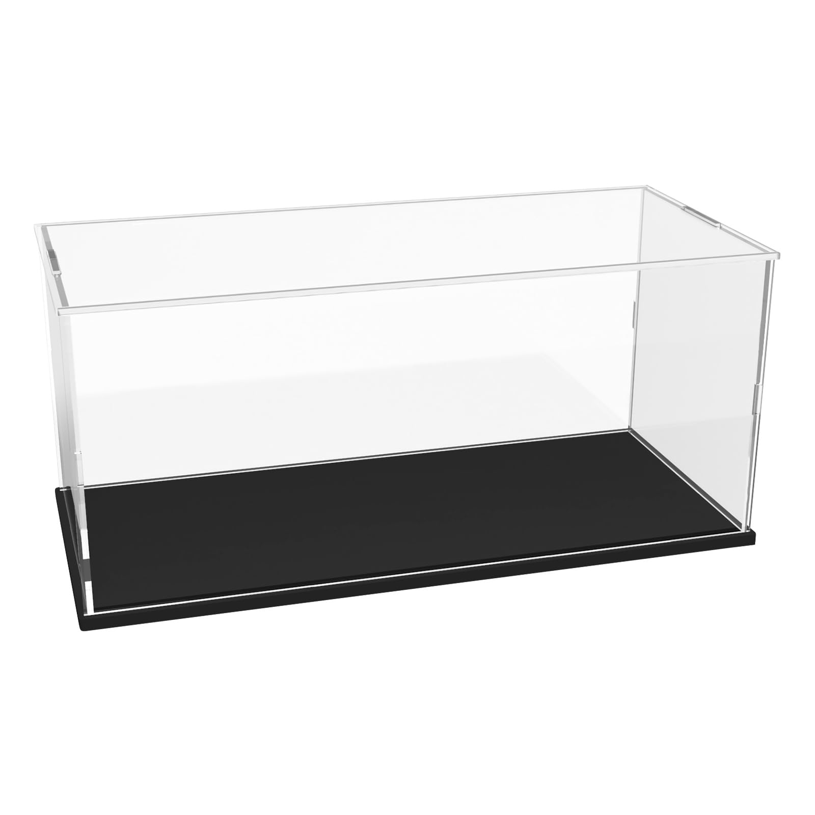 Nynelly Acrylic Display Case for 1/18 Diecast Model Cars for Lego Cars 75380 - Assemble Dustproof Thickened Clear Display Box Cabinet (Black, 35x15x15 cm) — image 1