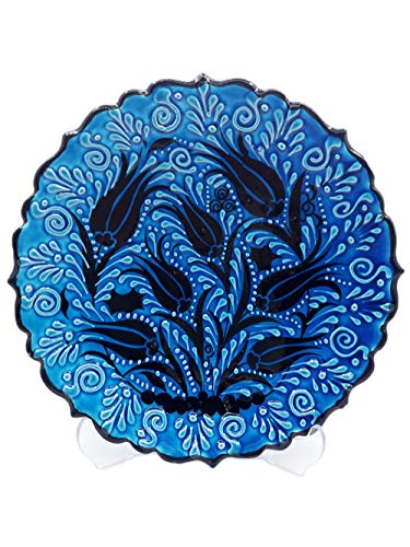 Ayennur Turkish Decorative Plate Handmade Ceramic Ornament for Home&Office Wall Decor