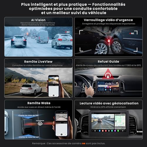 [9 Inch QLED] ATOTOZONE Dab Car Radio Android 2 Din, Wireless Carplay & Android Auto, 7.1.2 CH Audio, 8G+128G, 4G LTE, HDMI Input, AI Agent & AI Vision, Remote LiveView & Remote Alarm Clock, X10DG209E