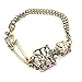 Suppion Vintage Alloy Rock Gothic Punk Skeleton Skull Charm Bracelet