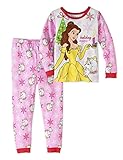 Disney Girls' Beauty And The Beast Belle Christmas Holiday Magic 2 PC Pajama Set