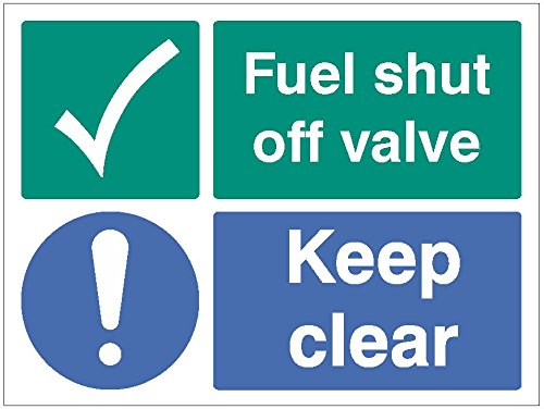 Caledonia Signs 16593K Sign, Fuel Shut Off Valve Keep Clear