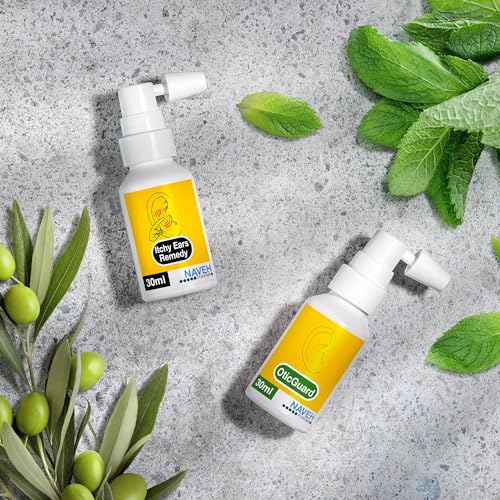 NAVEH PHARMA Itchy Ears Remedy Ear Cleaning and Itch Relief (1 fl oz) + NAVEH PHARMA Otic gaurd (1 fl oz)