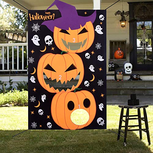 Max Fun DIY Halloween Bean Bag Toss Games with 3 Bean Bags for Kids