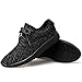 JACKSHIBO Men Women Unisex Couple Casual Fashion Sneakers Breathable Athletic Sports Shoes(Sold by NO.1 Store) Black size 44 EU