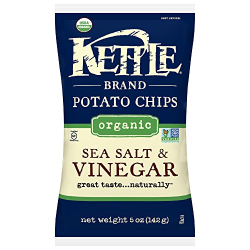 Kettle potato chips, organic sea salt & vinegar, 5 …